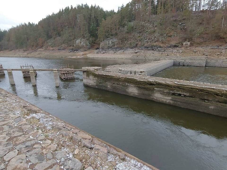 Jez Nový mlýn na dně Orlíku