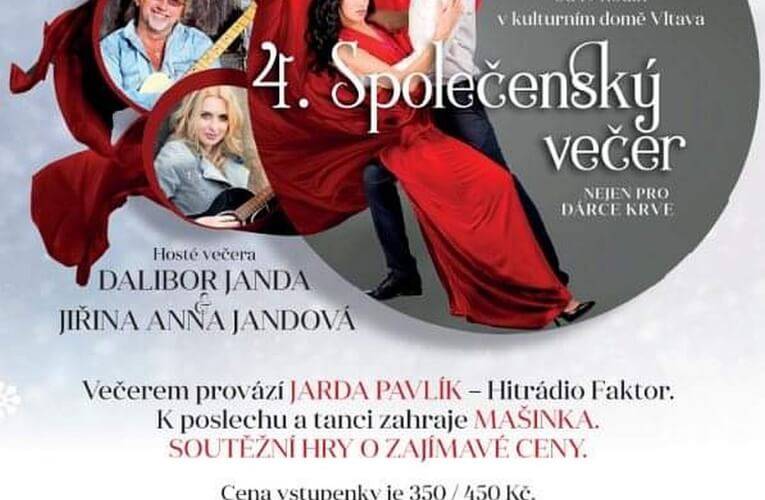 SOUTĚŽ o lístky na společenský večer pro dárce krve a širokou veřejnost