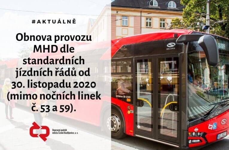 Obnova denního provozu linek MHD