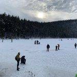 Bruslaři na Čertově jezeře na Šumavě