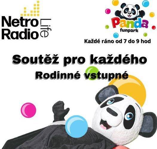 Na NETRO Life Radio​ můžete soutěžit o rodinné vstupné do areálu Funpark Panda