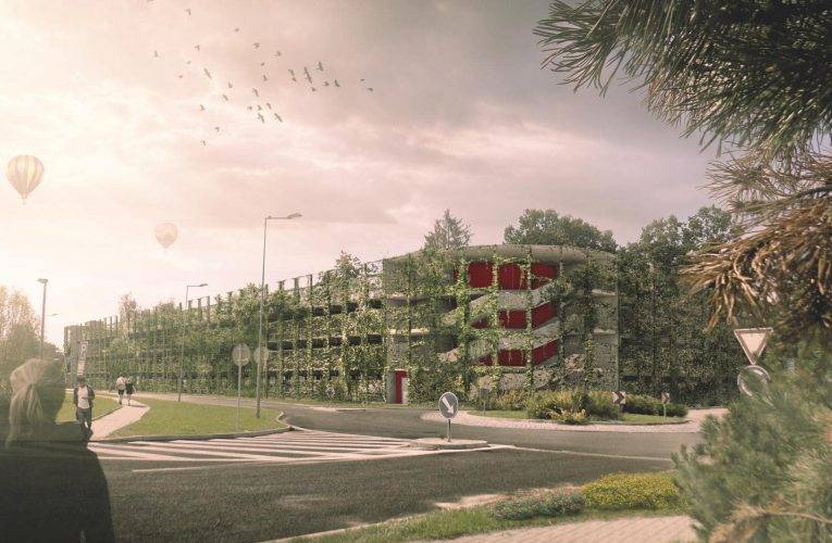 Nový parkovací dům u Sportovní haly bude mít kapacitu 495 aut