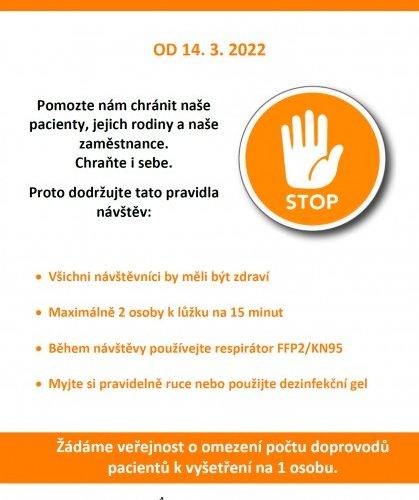 Nemocnice České Budějovice povolila od 14. března návštěvy pacientů
