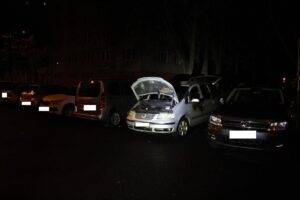 pozar vozidel Kubatova ul.