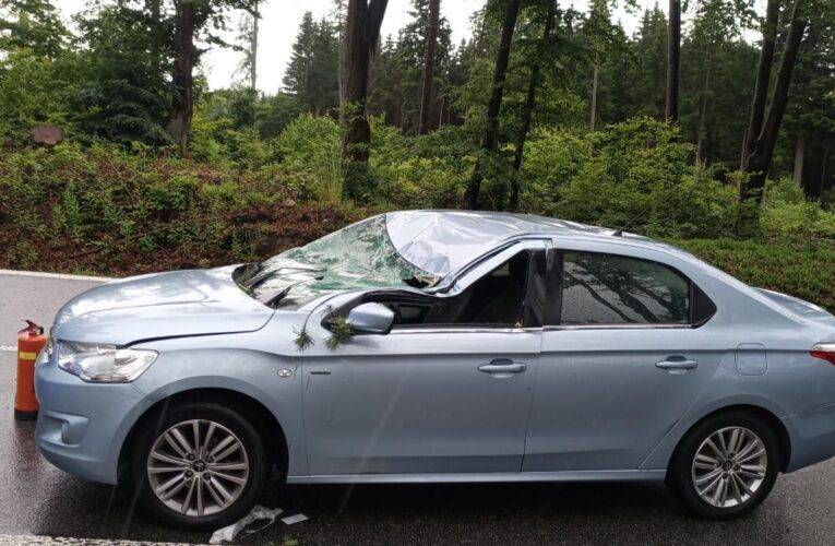 Jižními Čechami se prohnala prudká bouřka