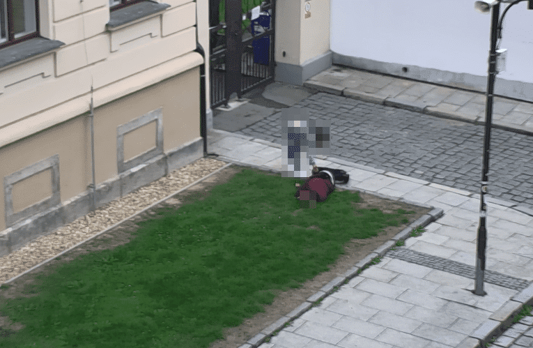 Krádež na spícím muži sledovala městská kamera, českobudějovičtí strážníci pachatelku brzy dopadli