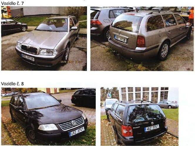 Autovraky v Českých Budějovicích čeká veřejná dražba. Seznam aut uvnitř článku