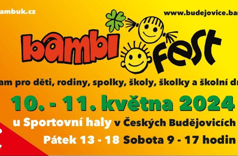 BAMBIFEST se bude konat v pátek a v sobotu u Sportovní haly v Českých Budějovicích