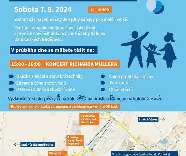 Úsek D3 se v sobotu otevře lidem, zazpívá Richard Müller