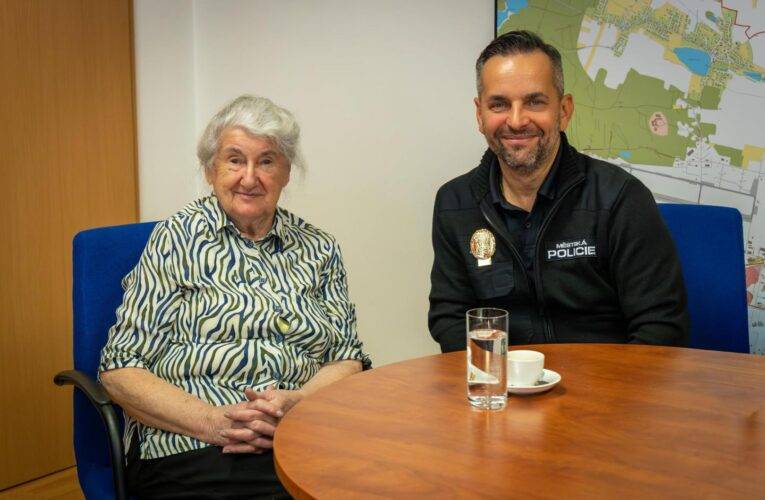 Českobudějovické městské policii se dostalo osobního poděkování od paní Marie Adámkové