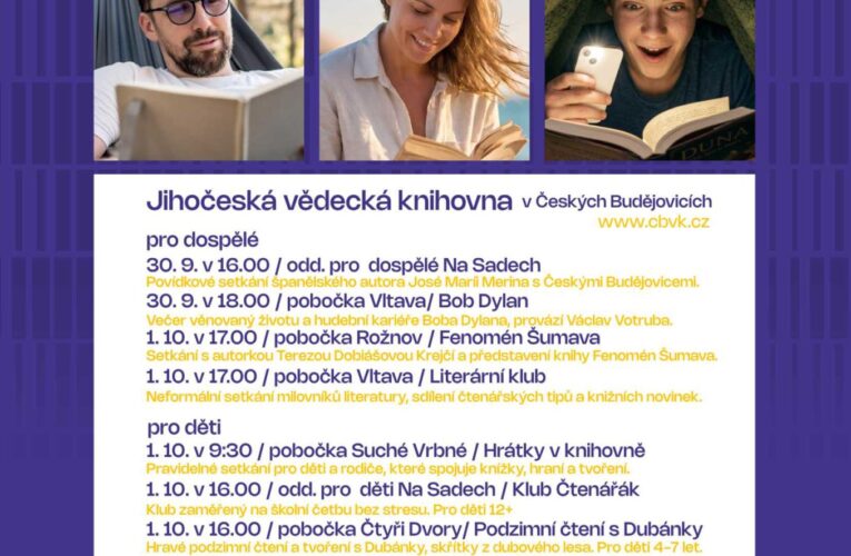 Jihočeská vědecká knihovna se připojuje k Týdnu knihoven
