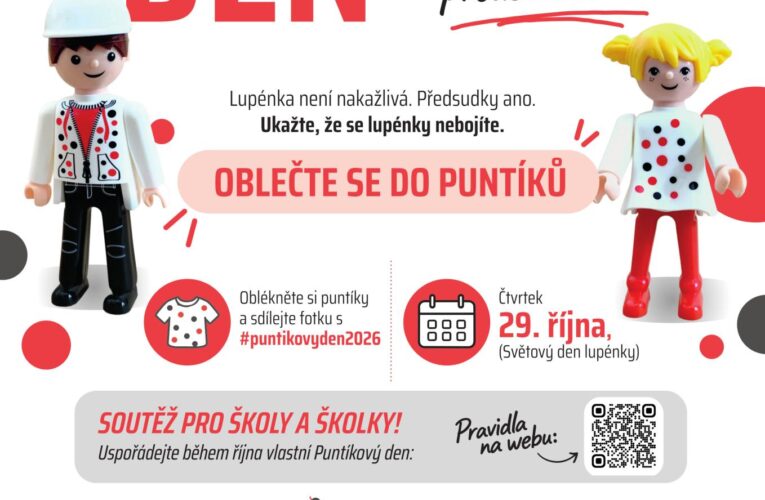 Lupénka není nakažlivá, předsudky ano. Puntíkový den letos posedmé vyzývá k oblečení do puntíků